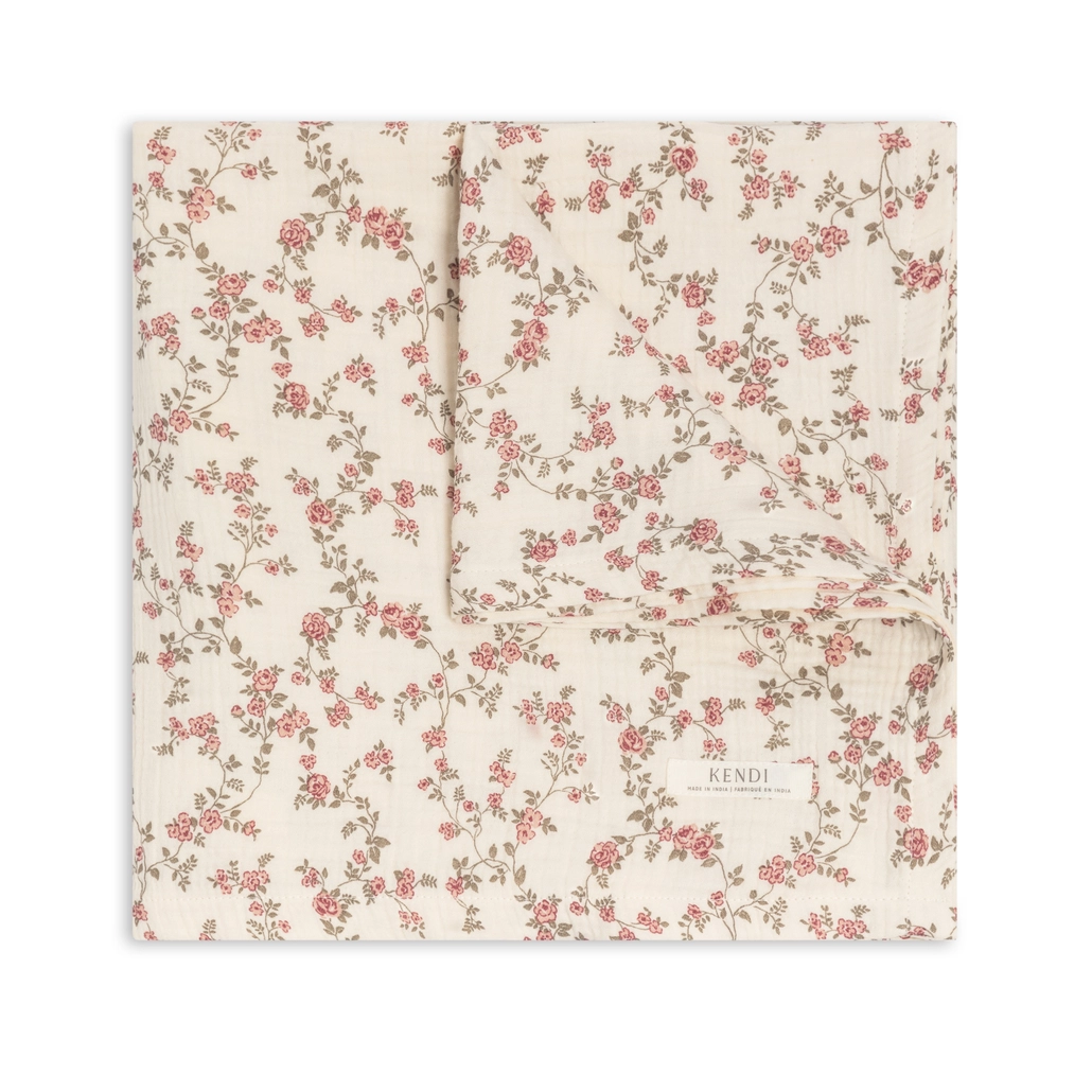Agnes Floral Muslin Swaddle - Kendi