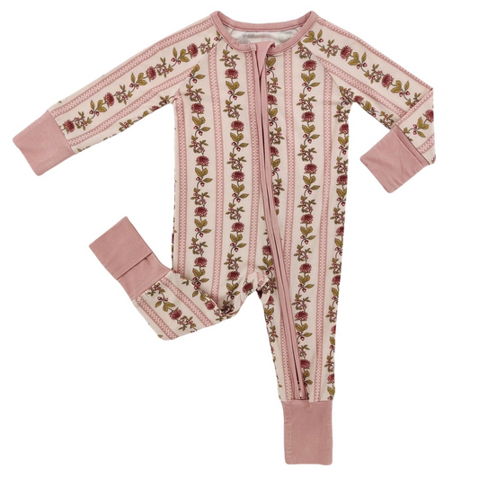 Vintage Floral Stripe Sleeper - Little One Shop