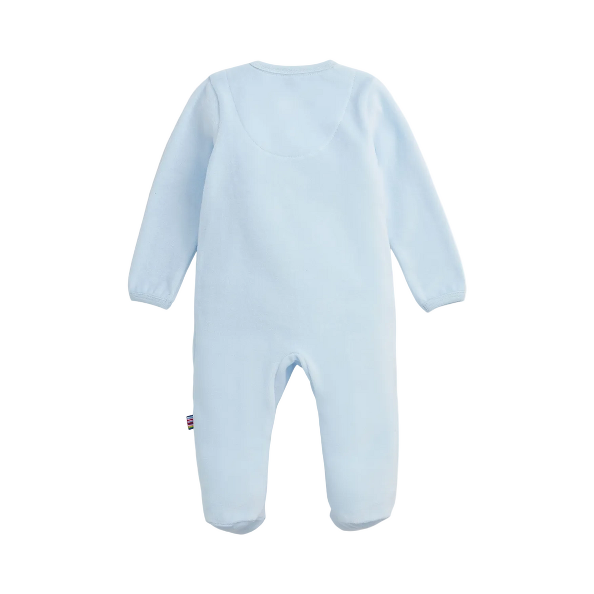 Blue Embriodered Dogs Velour Footie - Magnetic Me