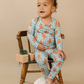 Gingerbread Gingham Two Piece - Lucky Panda Kids