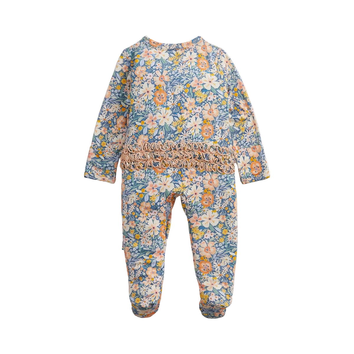 Floral Ruffle Footie - Magnetic Me