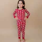 Red Bows Two Piece - Lucky Panda Kids