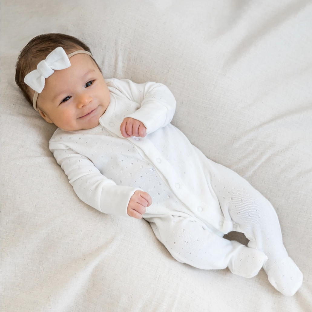 Coconut Skyler Pointelle Sleeper - Kendi
