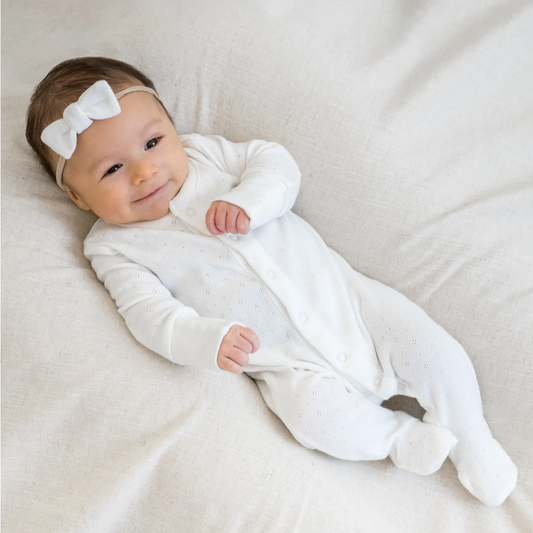 Coconut Skyler Pointelle Sleeper - Kendi
