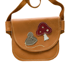 Mouse & Mushroom Leather Purse - Starry Knight Designs