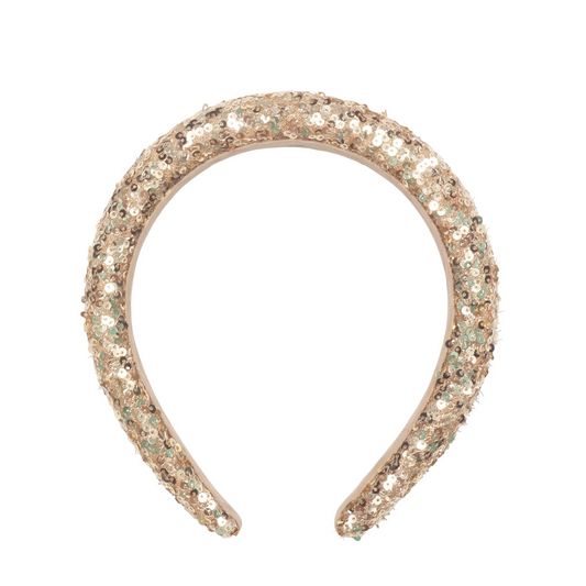 Gold Sequin Padded Headband - Rockahula