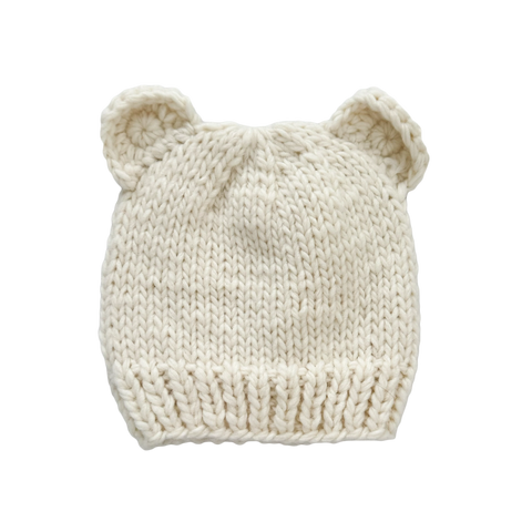 Cream Bear Hat - The Blueberry Hill