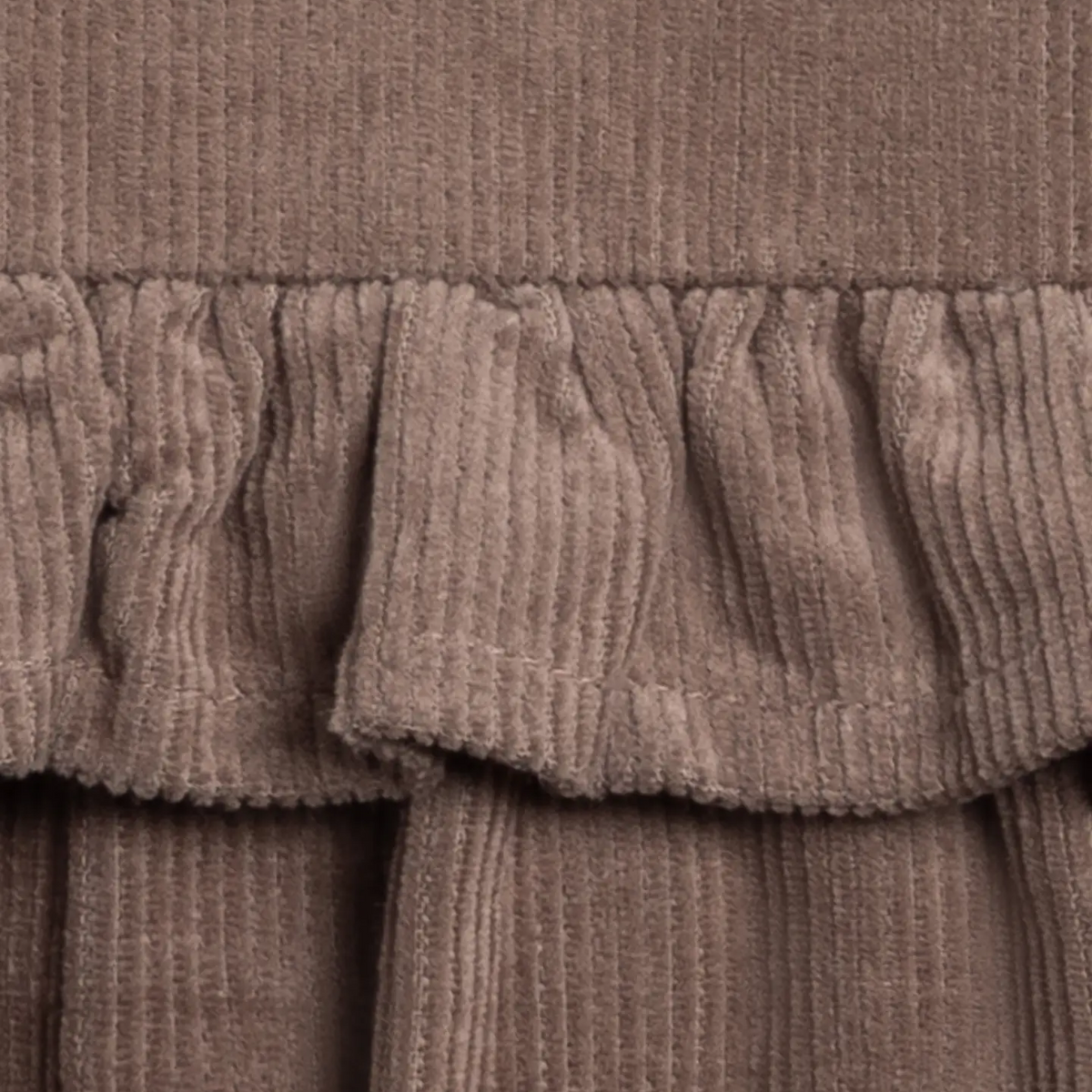 Taupe Lois Corduroy Ruffle Jumper  - Kendi