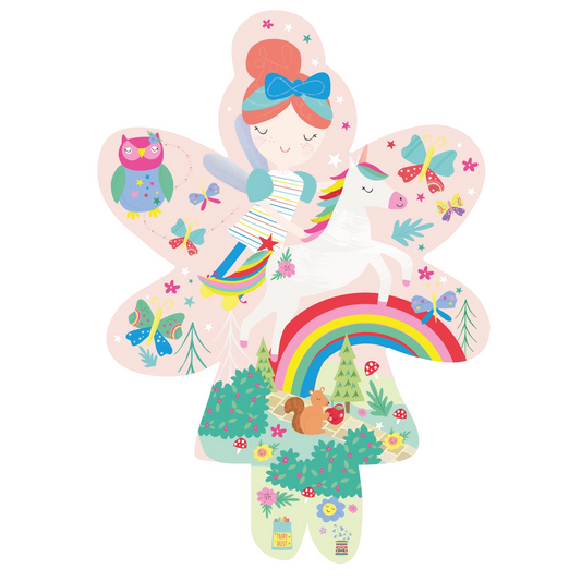 Rainbow Fairy Shaped Jigsaw Puzzle - Floss and Rock