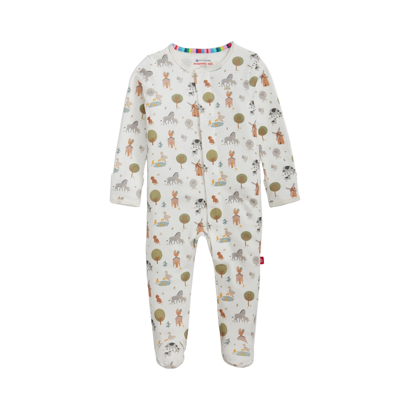 Funny Farm Organic Cotton Footie - Magnetic Me