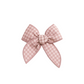 Mauve Gingham Poplin Bow Hair Clip - Kendi