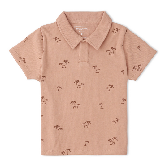 Island Palm Collar Tee & Short Set - Makemake Organics
