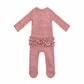 Red Stripe Frill Footie - SIIX Collection