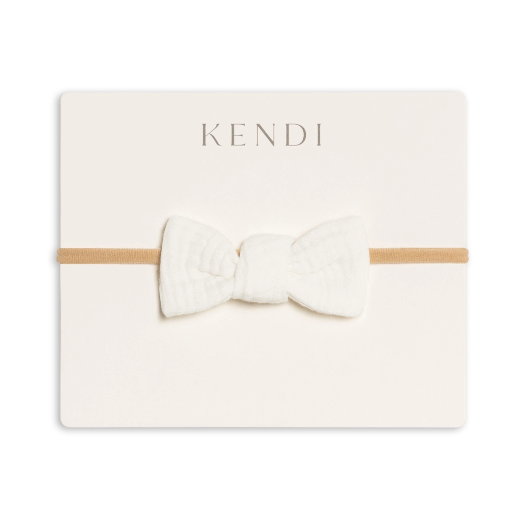 Coconut Muslin Dainty Bow - Kendi
