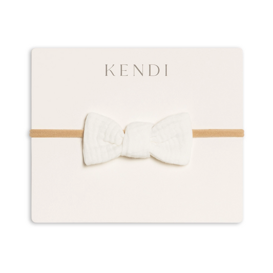 Coconut Muslin Dainty Bow - Kendi