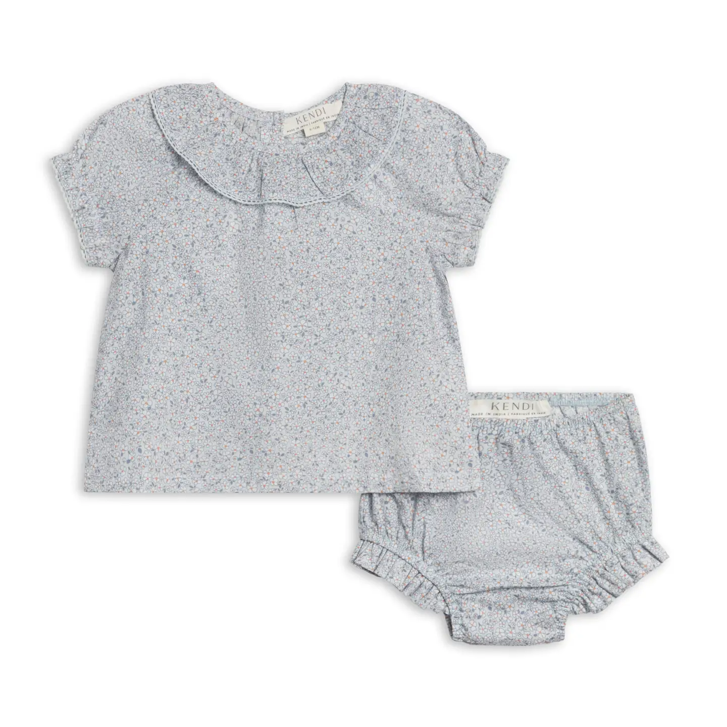 Cardella Floral Bess Poplin Collar Shirt & Bloomers - Kendi