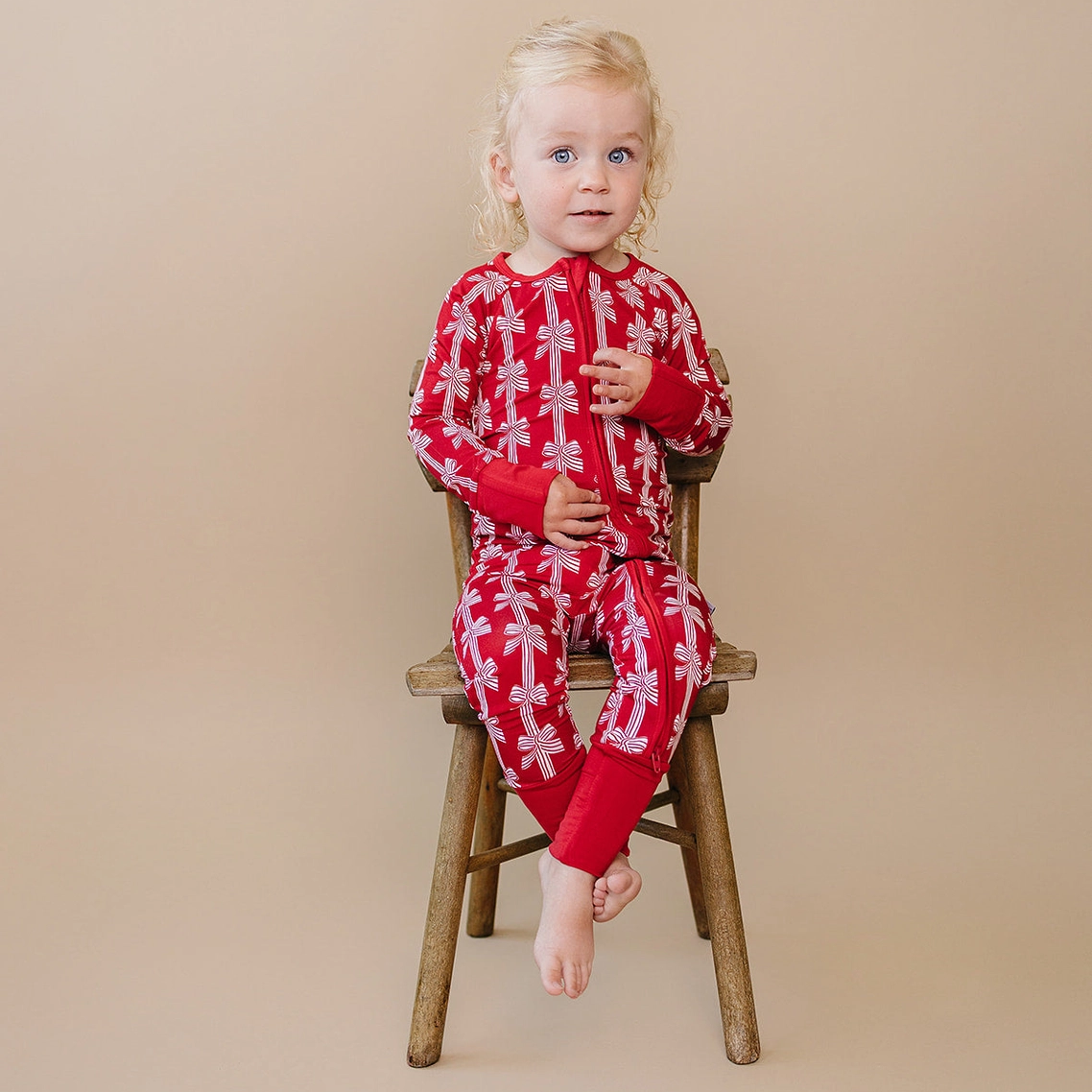 Red Bows Romper - Lucky Panda Kids