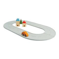 Small Rubber Road & Rail Set - Plan Toys