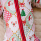 Santa Patchwork Romper - Lucky Panda Kids