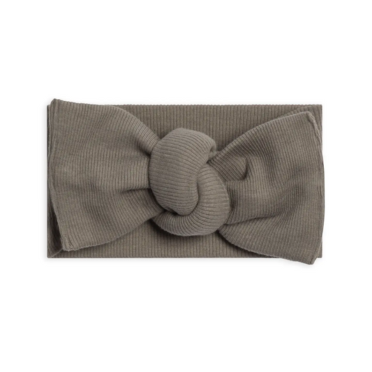 Olive Ribbed Knot Bow Wrap - Kendi