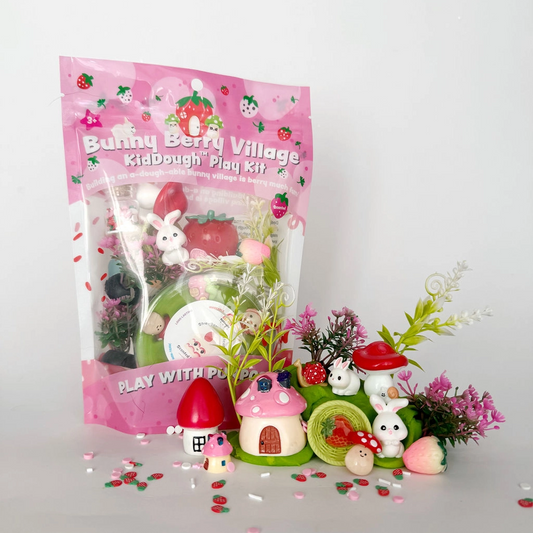 Bunny Berry Village Kit - Earth Grown Kids Dough