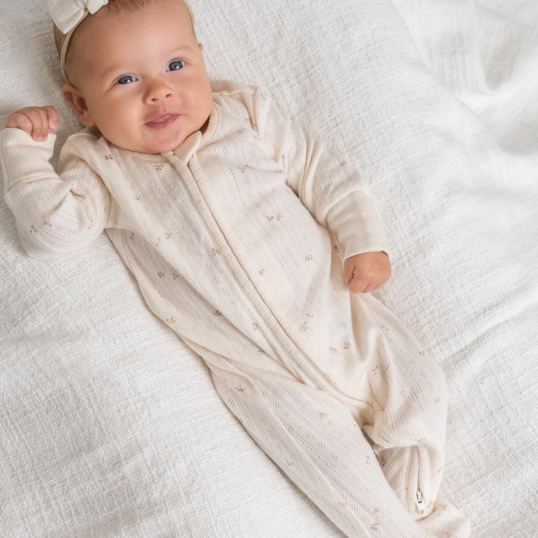 Maya Brushed Back Pointelle Sleeper - Kendi