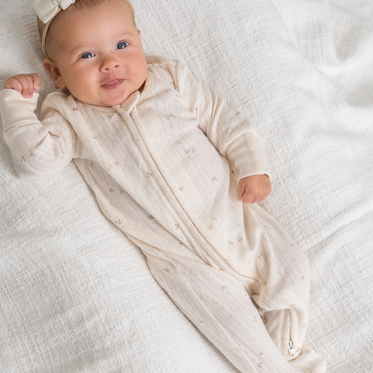 Maya Brushed Back Pointelle Sleeper - Kendi