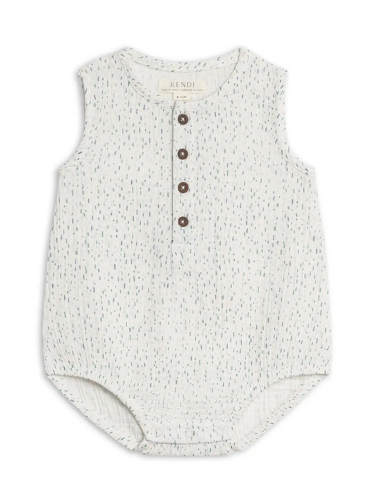 Pinehurst Bowie Muslin Bubble Romper - Kendi