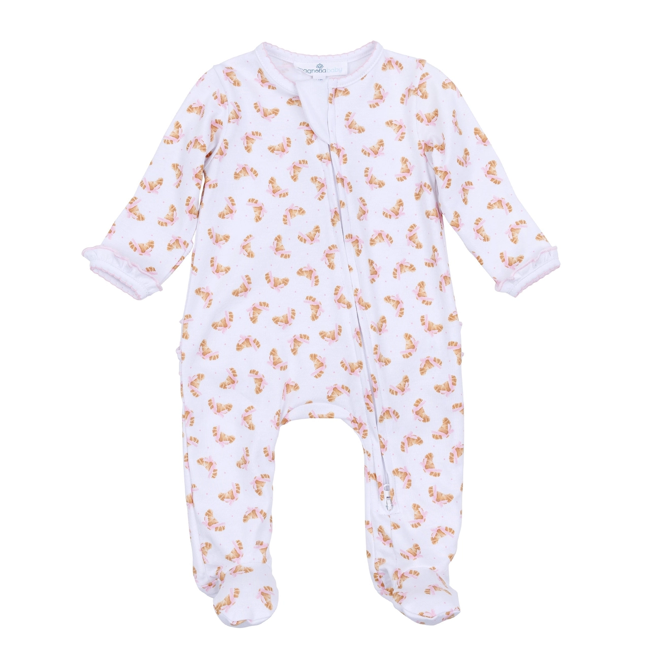 Petit Crossiant Zip Footie - Magnolia Baby