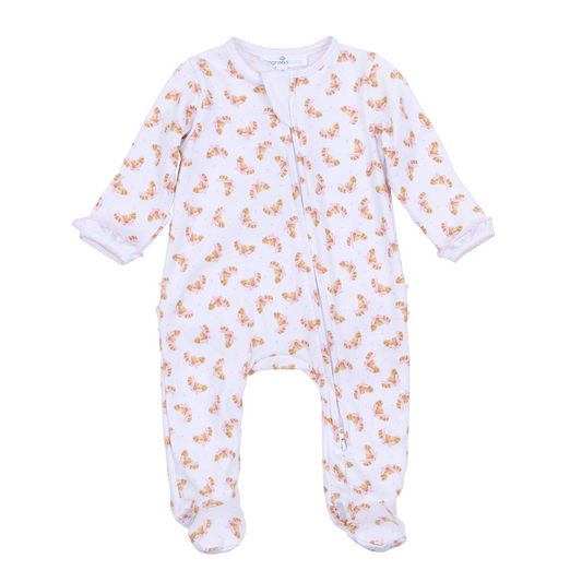 Petit Crossiant Zip Footie - Magnolia Baby