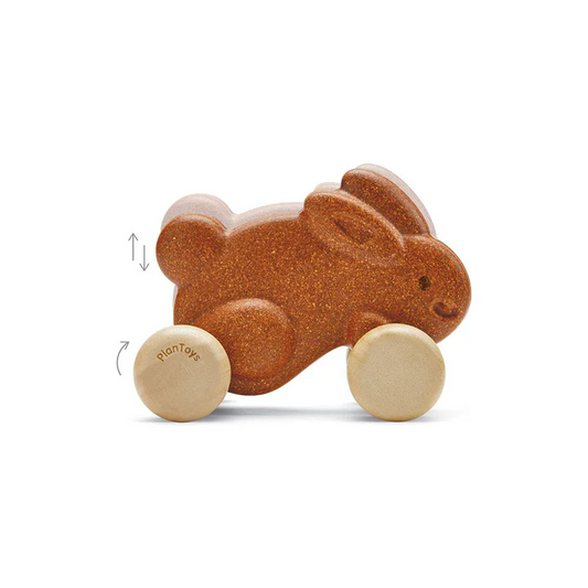 Brown Push Along Bunny - Plan Toys