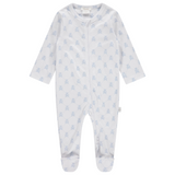 Blue Teddy Bear Zipper Footie - Pimalu