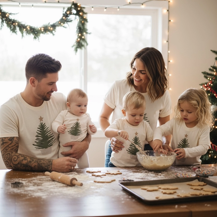 Holiday Tree Long Sleeve Bodysuit - Tenth & Pine