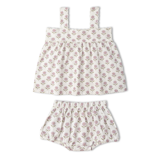Lavender Scalloped Tank & Bloomer - Makemake Organics