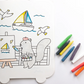 Jumbo Suitcase Coloring Book - Jaq Jaq Bird