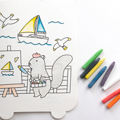 Jumbo Suitcase Coloring Book - Jaq Jaq Bird