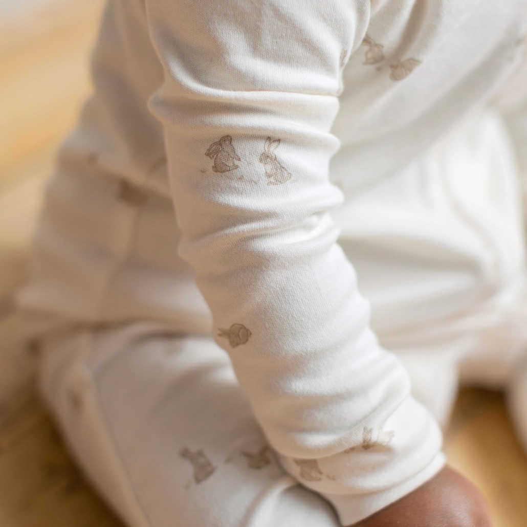 Bunny Peyton Footed Sleeper - Colored Organics