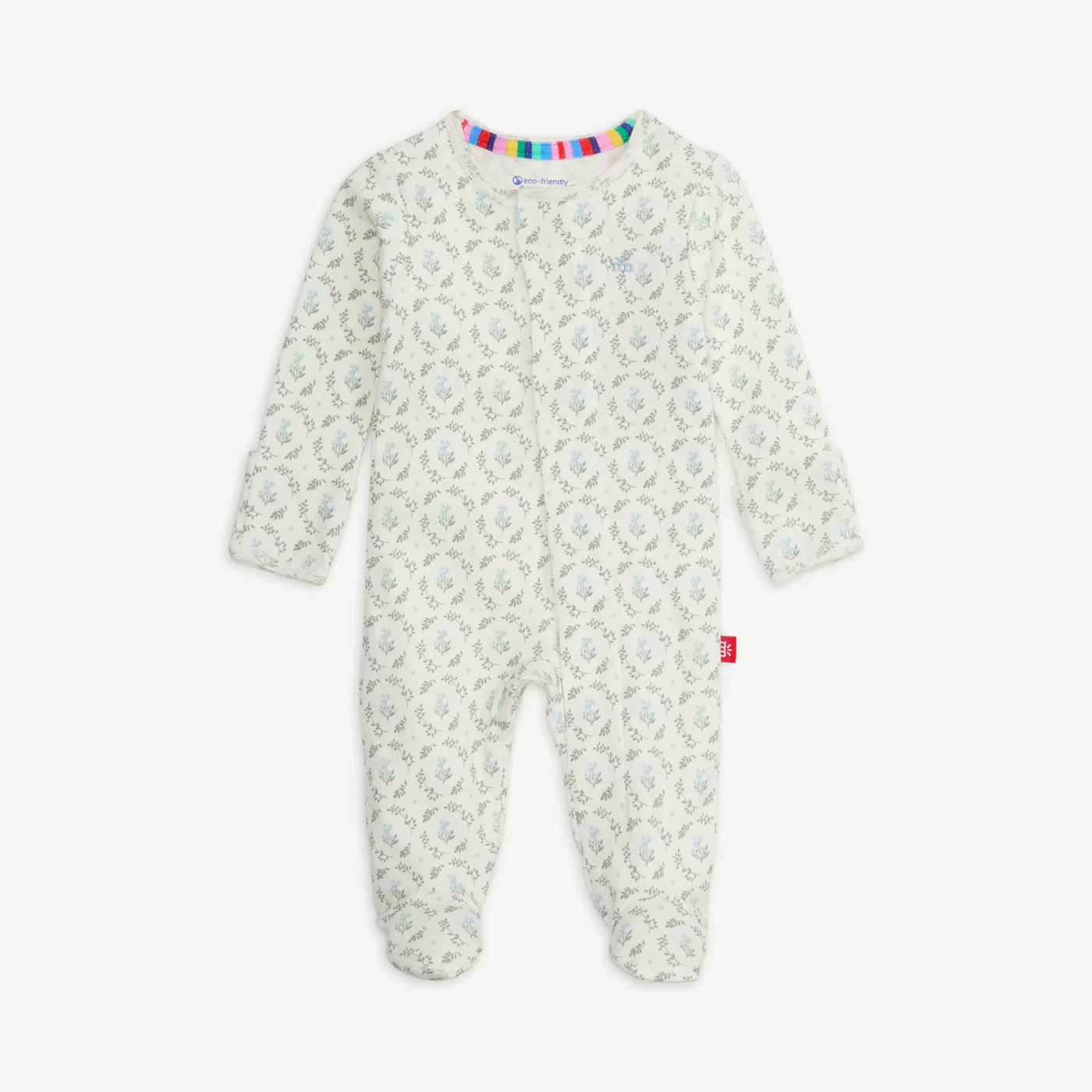 Eloise Organic Cotton Footie - Magnetic Me