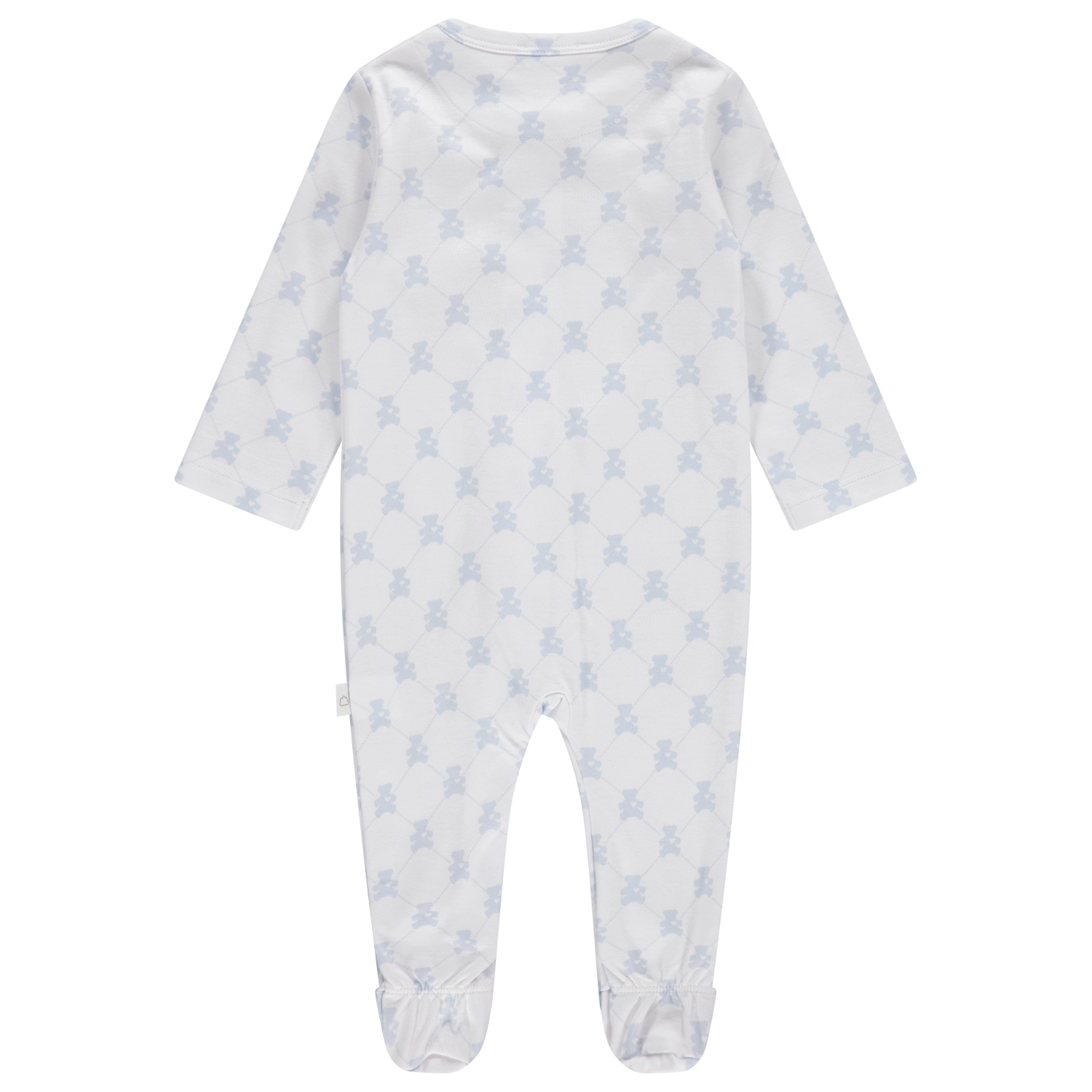 Blue Teddy Bear Zipper Footie - Pimalu