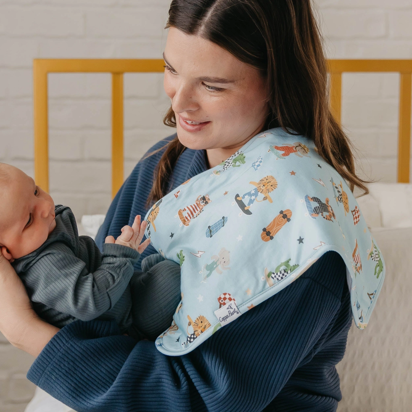 Speedster Burp Cloths - Copper Pearl