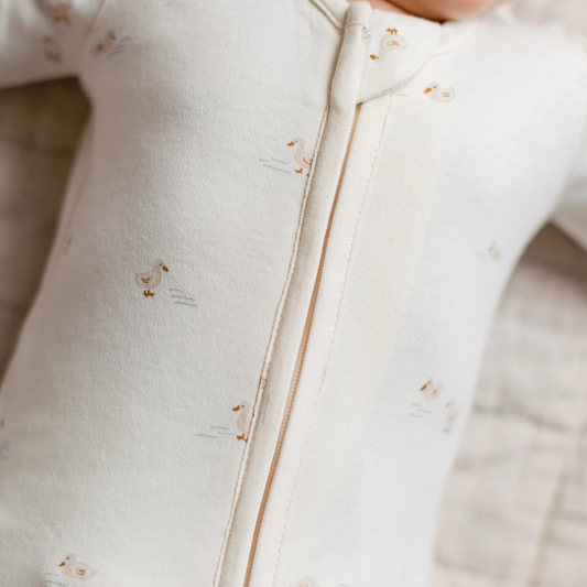 Duck Peyton Footed Sleeper - Colored Organics