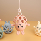 Cream 3D Bunny Rattle - Three Hearts