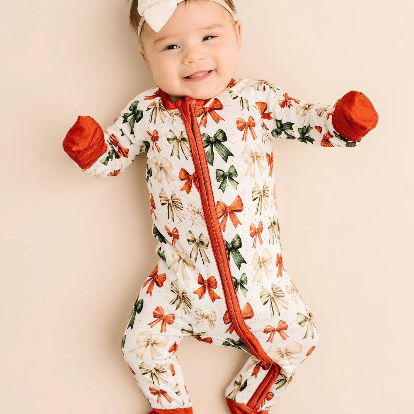 Holiday Bows Bamboo Sleeper - Little One Shop