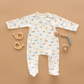 Whale Tales Zip Footie - Magnolia Baby