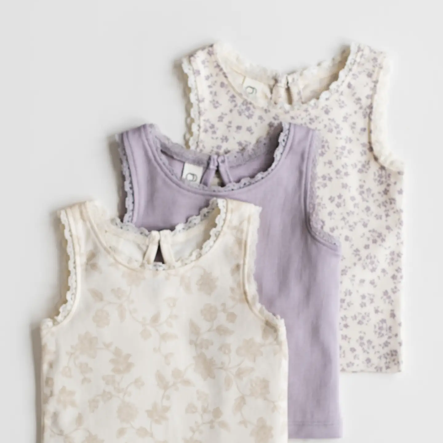 Maria Floral Selene Lace Tank - Colored Organics