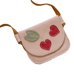 Cherries On Pink Lether Purse - Starry Knight Designs