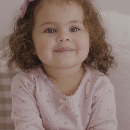 Lilac Ditsy Pointelle Top & Legging - Quincy Mae