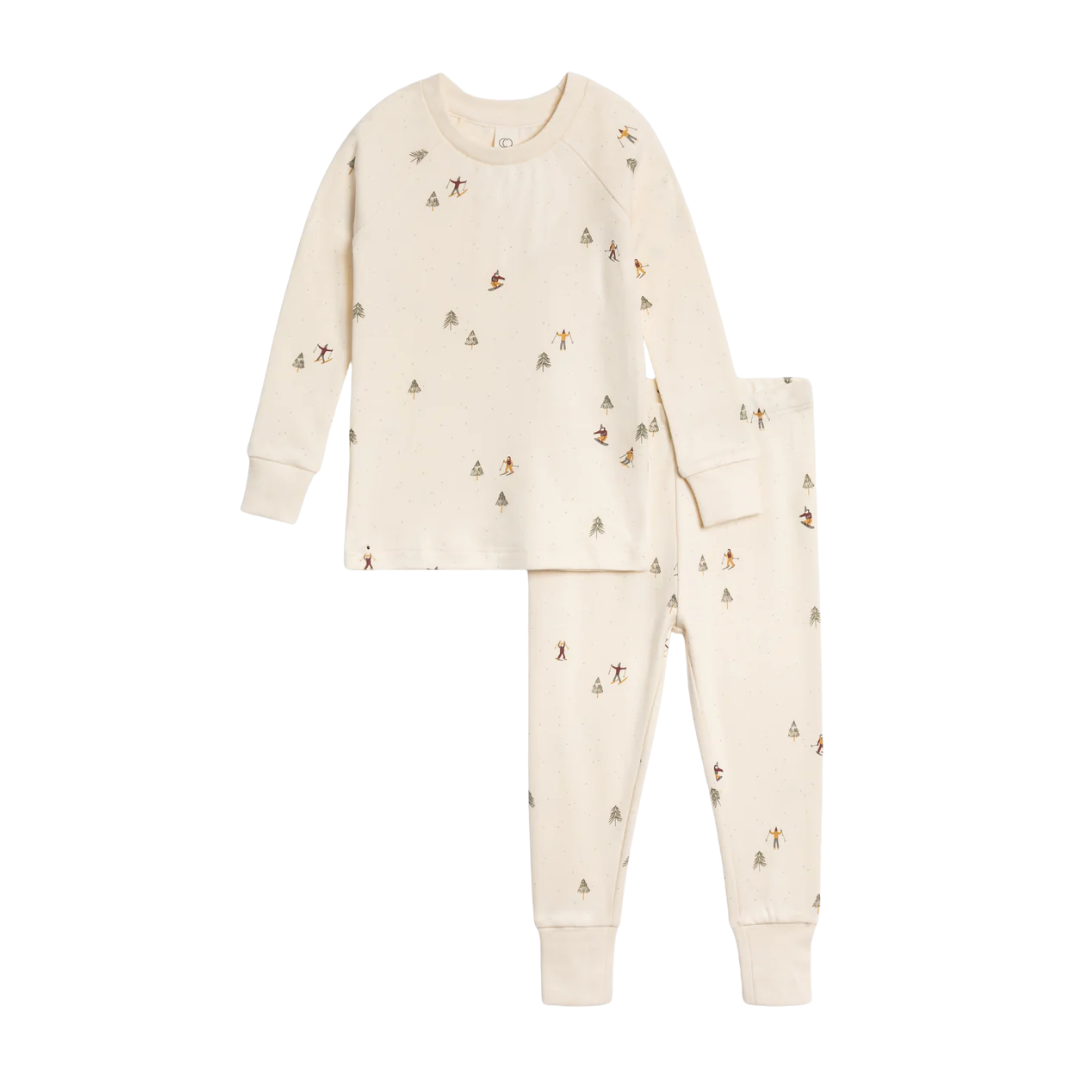 Ski Trails Long Sleeve Jammies - Colored Organics