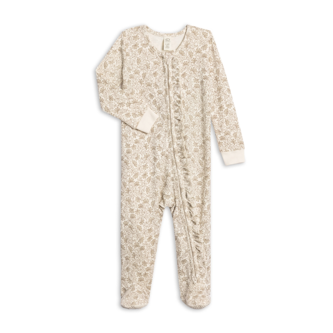 Laverne Floral Neve Ruffle Sleeper - Colored Organics