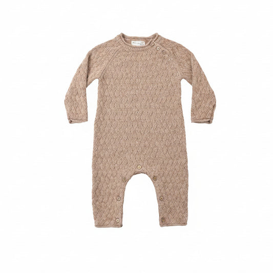 Heather Almond Knit Jumpsuit - Quincy Mae